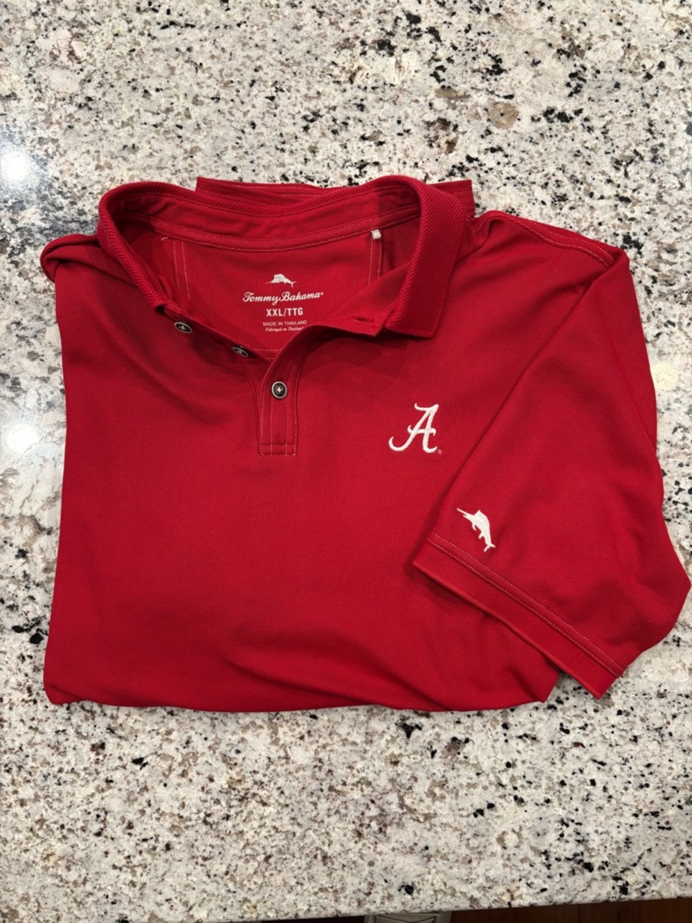 Tommy Bahama Men's Red Polo Shirt - University Alabama Embroidery